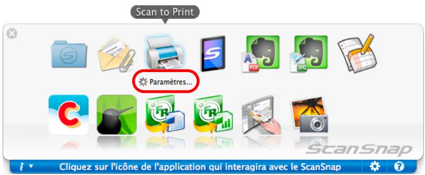 FUJITSU SCANSNAP S1100 DELUXE, SCANSNAP S1100I - Modifiez les paramètres de Scan to Print. (Ou rendez-vous à l' étape 5.) - 1