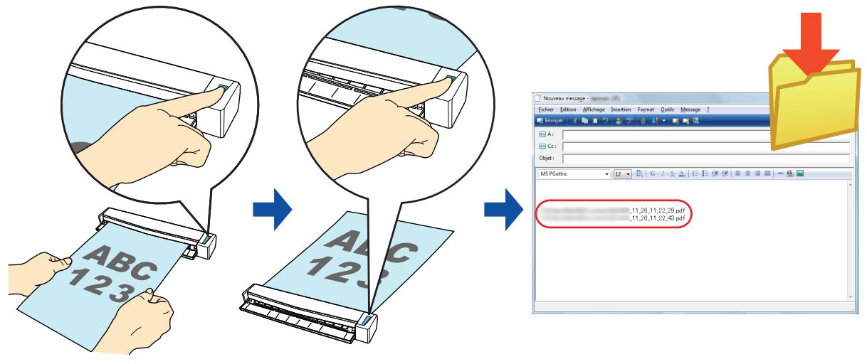 FUJITSU SCANSNAP S1100 DELUXE, SCANSNAP S1100I - ■ Enregistrrer les données dans un dossier - 1