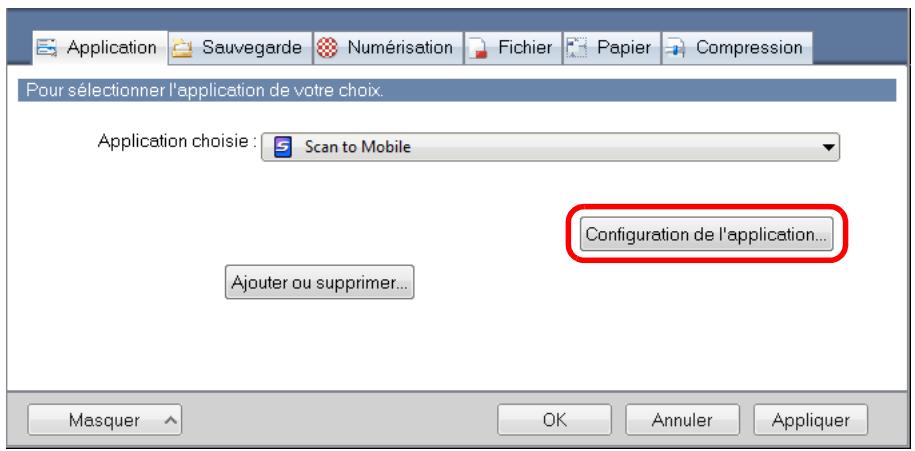 FUJITSU SCANSNAP S1100 DELUXE, SCANSNAP S1100I - Modifiez les paramètres de Scan to Mobile. (Ou rendez-vous à l'objet 4.) - 1
