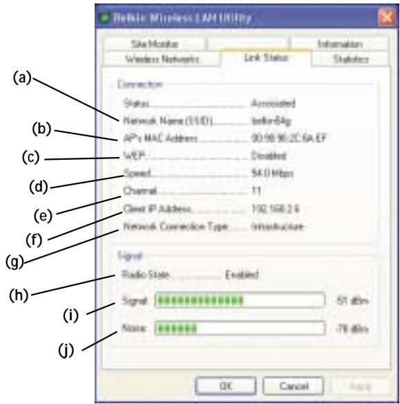 BELKIN F5D7010 - UTILISATION DE L'UTILILAIRE DE CONFIGURATION DU LAN SANS FIL DE BELKIN - 1
