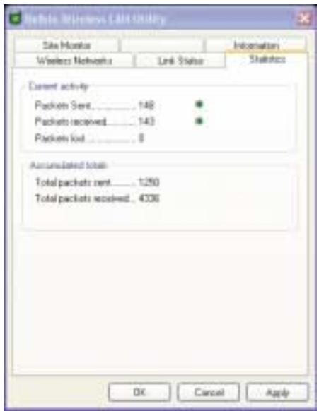 BELKIN F5D7010 - Onglet Statistics (Statistiques) - 1