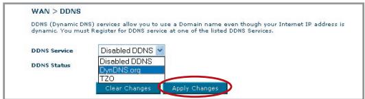BELKIN F5D9630 - Configuration du client DNS dynamique du routeur - 1