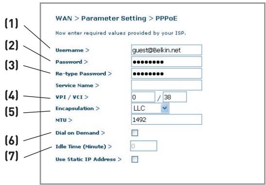 BELKIN F5D9630 - Configuration de votre connexion de type ppPoE ou ppPoA - 1