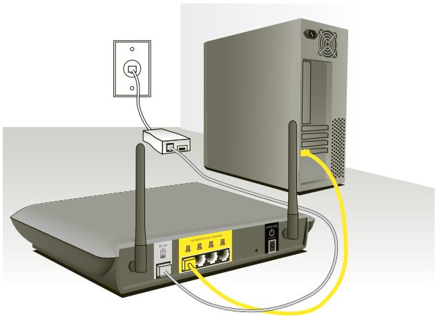 BELKIN F5D9630 - Branchement de l'adsl - 1