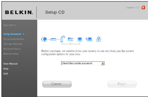 BELKIN MODEM ROUTEUR SANS FIL N+ #F5D8635ED4A - Choisir le pays - 1