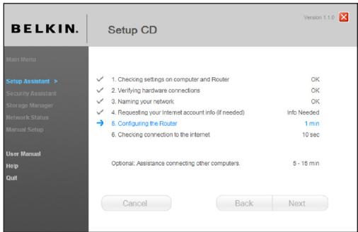 BELKIN MODEM ROUTEUR SANS FIL N+ #F5D8635ED4A - Configuration du routeur. - 1