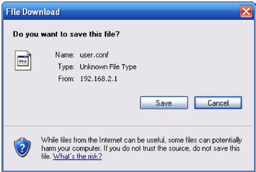 BELKIN MODEM ROUTEUR SANS FIL N+ #F5D8635ED4A - Enregistrement de la configuration actuelle - 2