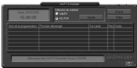 HAUPPAGE HD-PVR - Utilisation de WinTV-Scheduler - 1