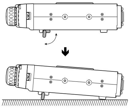 YAESU FT-100D - Régler les pieds de face avant - 1