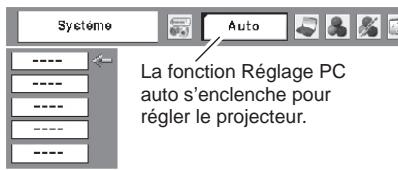 SANYO PLC-XW56 - Sélection manuelle du système d'ordinateur - 1