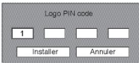 SANYO PLC-XW56 - Boîte de dialogue Verrouiller le code PIN logo - 1