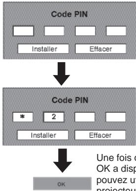 SANYO PLC-XW56 - Boîte de dialogue Entrée du code PIN - 1