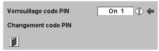 SANYO PLV-80 - Changez le réglage du verrouillage par code PIN - 1