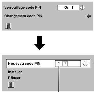 SANYO PLV-80 - Changez le réglage du verrouillage par code PIN - 2