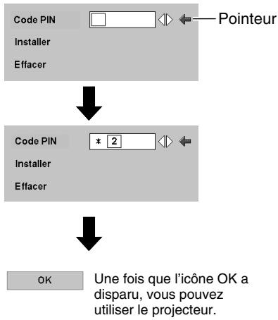 SANYO PLV-80 - Boite de dialogue Entrée du code PIN - 1