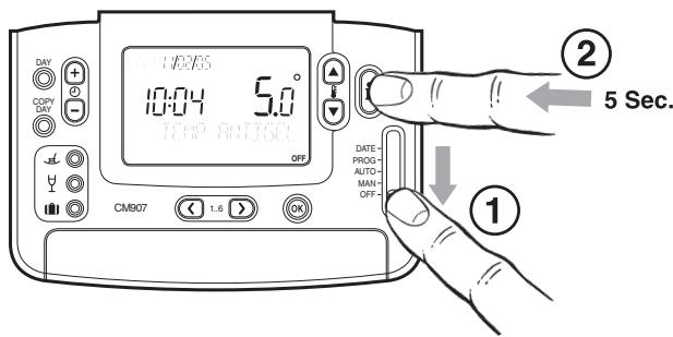 HONEYWELL CM907 - Pour changer I'un de ces paramétres : - 1