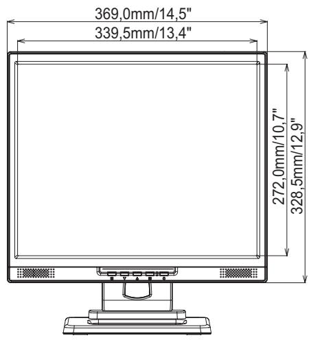IIYAMA PROLITE PB1705S - Dimensions : ProLite PB1705S - 1