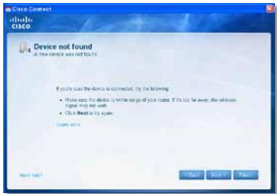 LINKSYS E2500 - Mensaje Device not found (No se ha工程技术 no el dispositivo) - 1