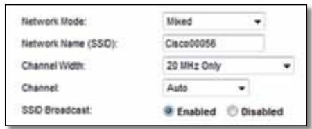 LINKSYS E2500 - Ustawenia sieci bezprzewodowej - 1