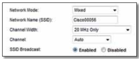 LINKSYS E2500 - Wireless Settings (Bezdrátová nastavení) - 1