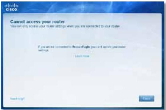 LINKSYS E2500 - Mývúma Cannot access your router (Δεν εύαι δυνατή η πρόσβαση στο δρομολογητή σας) - 1