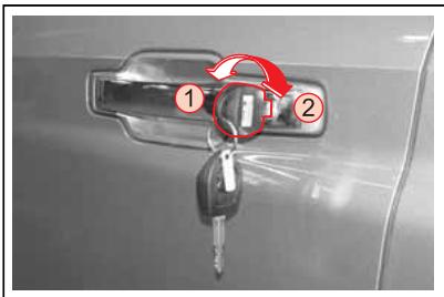 SSANGYONG KYRON - OUVERTURE ET FERMETURE DES PORTES AVEC LA CLÉ DE CONTACT - 1