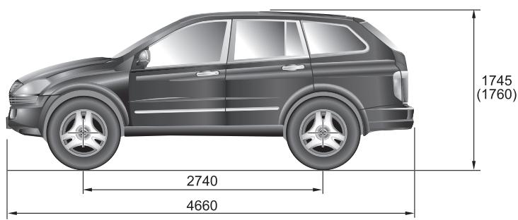 SSANGYONG KYRON - DIMENSIONS - 3