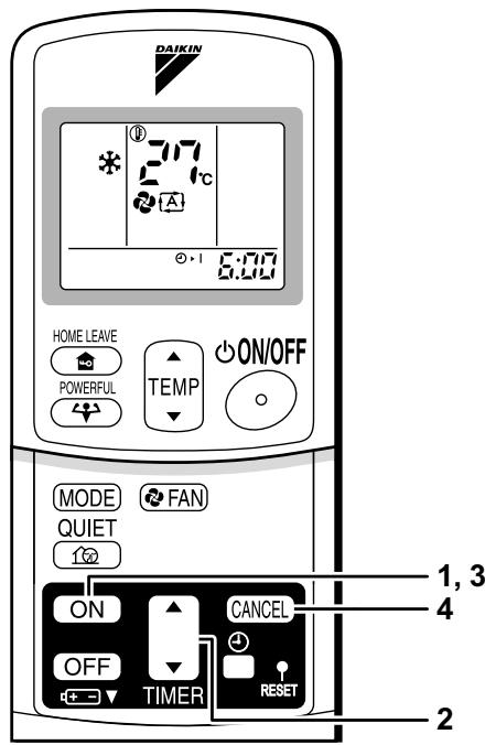 DAIKIN FDXS60CVMB - Utilisation du fonctionnement mise en MARCHE par minuterie - 2