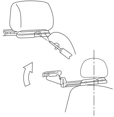 LENCO MES-205 - Installation du support d'appuie-tete avec l'ecran - 7