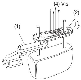 LENCO MES-205 - Installation du support d'appuie-tete avec l'ecran - 6