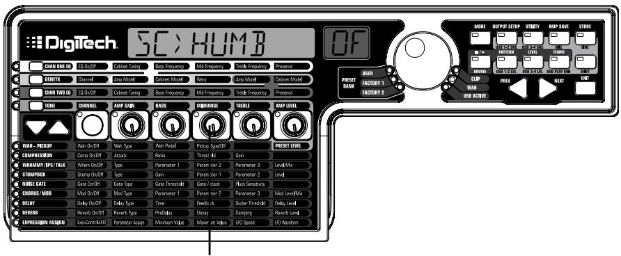DIGITECH GNX3000 - Sélectionner le Type de pickup - 1