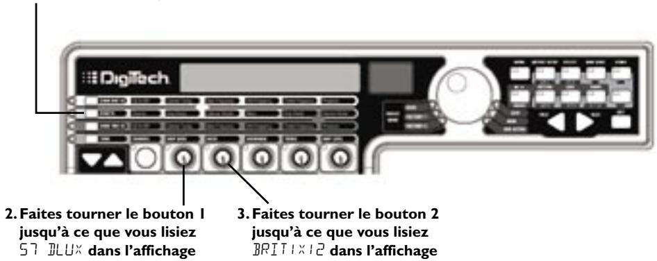 DIGITECH GNX3000 - Sélectionner l'Enceinte et l'Ampli du Canal 1 - 1