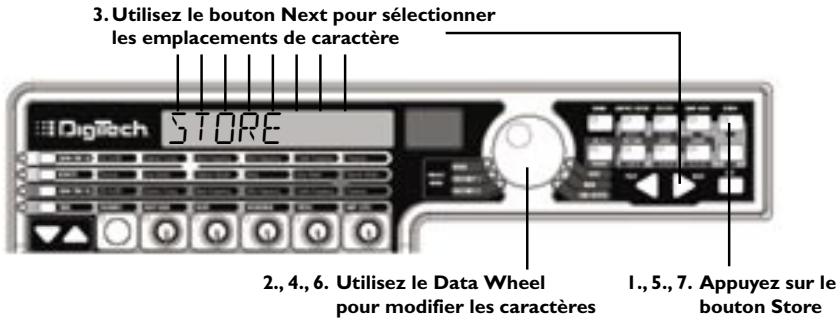 DIGITECH GNX3000 - Sauvegarder le Preset - 1
