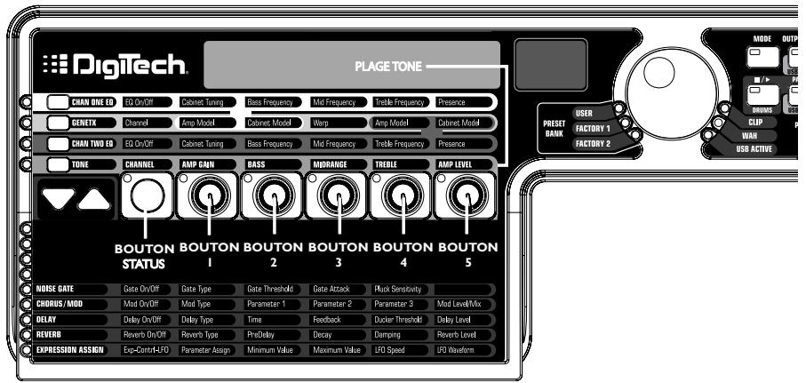 DIGITECH GNX3000 - Audition du son de l'ampli CHAN TWO : - 1