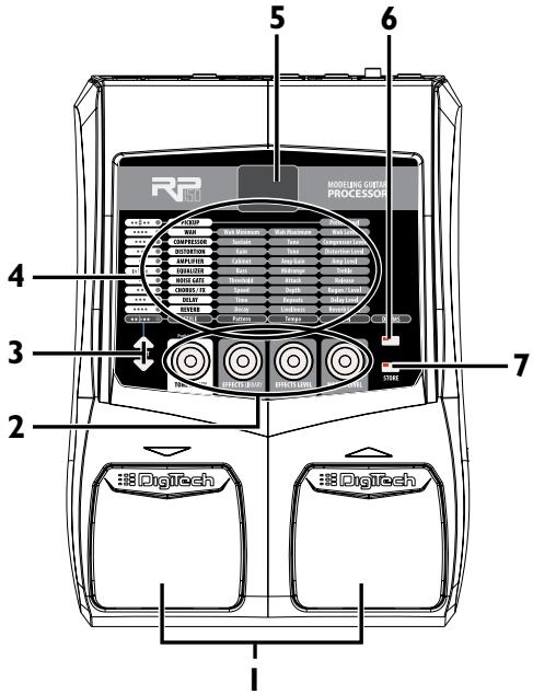 DIGITECH RP150 - La face avant - 1