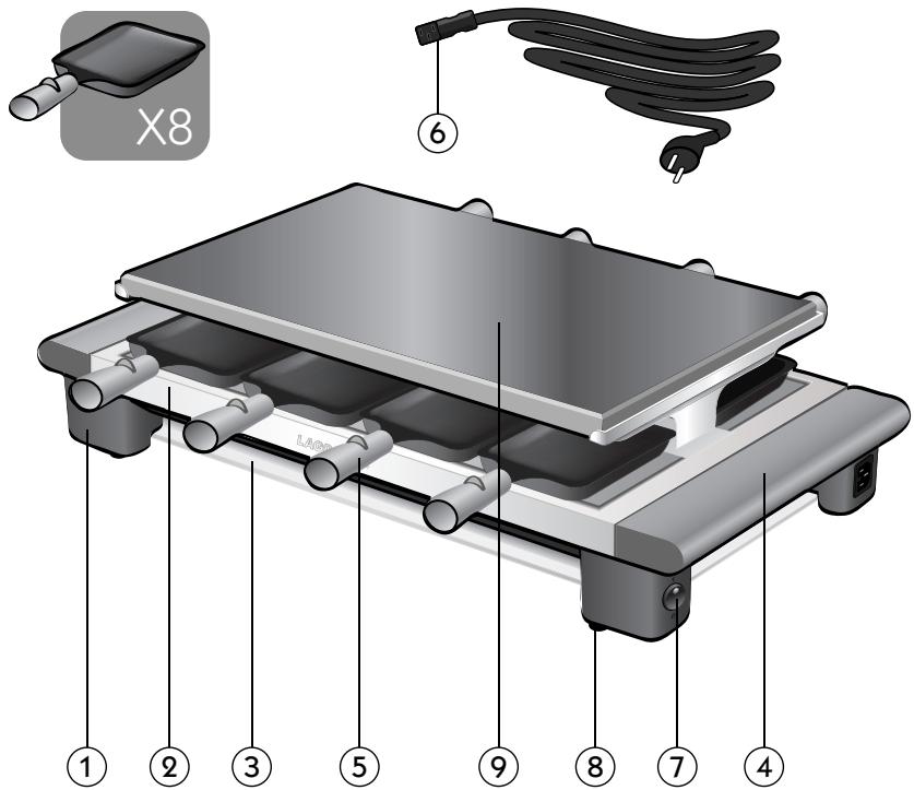 LAGRANGE 399001 RACLETTE PIERRE ELEGANCE - - La pierre MAÏS - - 1