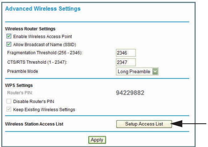 NETGEAR DGND3300V2 - To restrict access based on MAC addresses: - 1