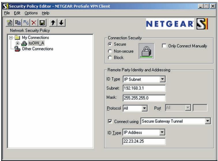 NETGEAR DGND3300V2 - Step 2: Configure the NETGEAR ProSafe VPN Client - 1