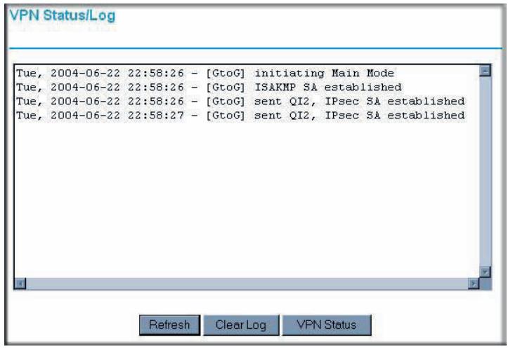 NETGEAR DGND3300V2 - To use the VPN Status screen to activate a VPN tunnel: - 1