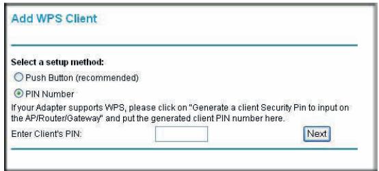 NETGEAR DGND3300V2 - To use a PIN to add a WPS client: - 1