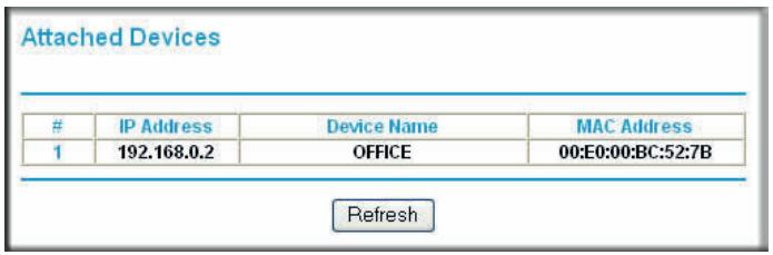 NETGEAR DGND3300V2 - Viewing a List of Attached Devices - 1