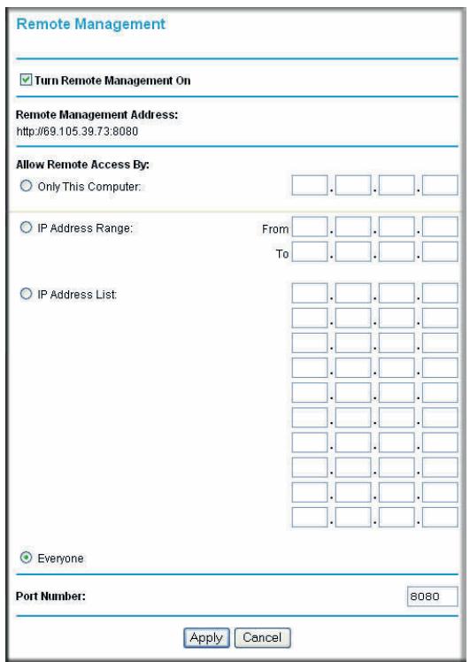 NETGEAR DGND3300V2 - Enabling Remote Management Access - 1