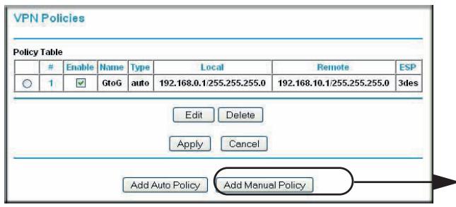 NETGEAR DGND3300V2 - Using Manual Policy to Configure VPN Tunnels - 1