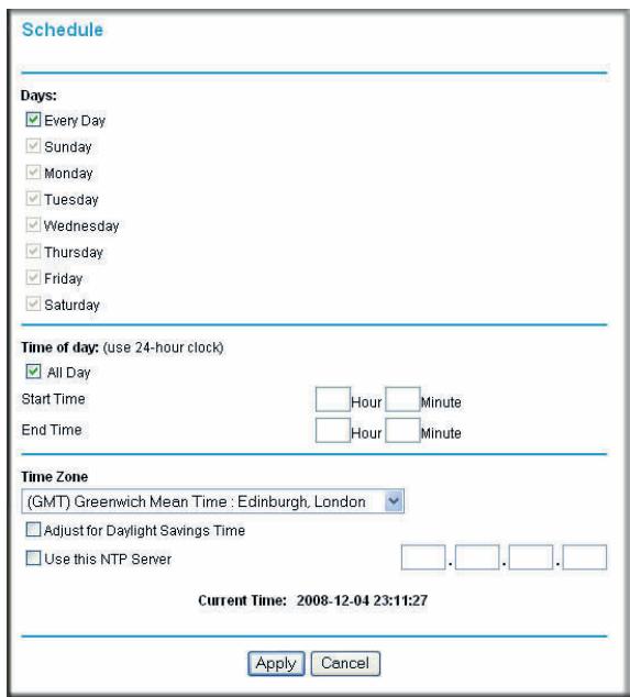 NETGEAR DGND3300V2 - To schedule blocking: - 1