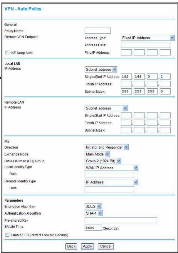 NETGEAR DGND3300V2 - Configuring VPN Network Connection Parameters - 2