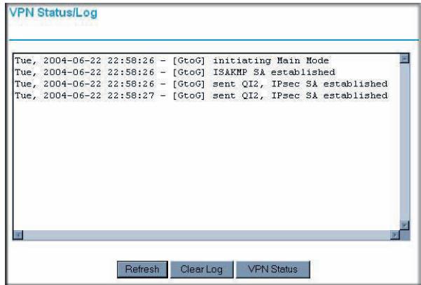 NETGEAR DGND3300V2 - Verifying the Status of a VPN Tunnel - 1