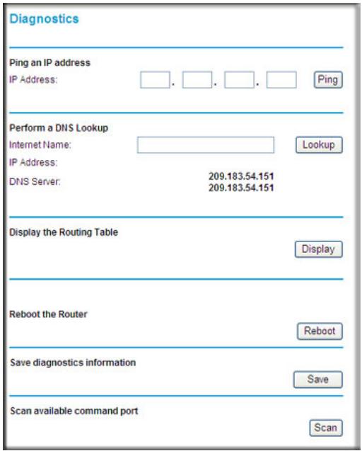 NETGEAR MBR1210 - Running Diagnostic Utilities and Rebooting the Router - 1