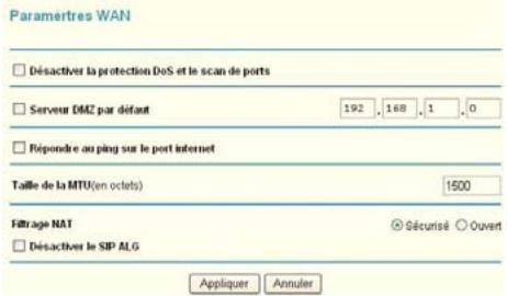 NETGEAR MBR1210 - Pour afficher ou modifier les paramètres WAN : - 1