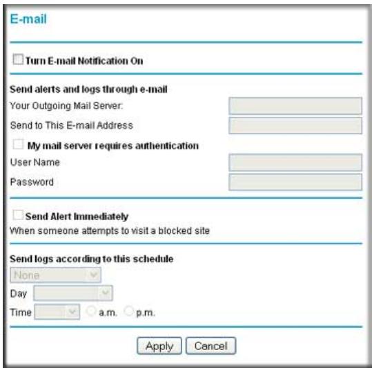 NETGEAR MBR1210 - To receive alerts and logs by email: - 1