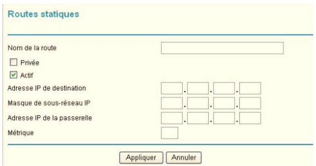 NETGEAR MBR1210 - Pour configurer des routes statiques : - 2